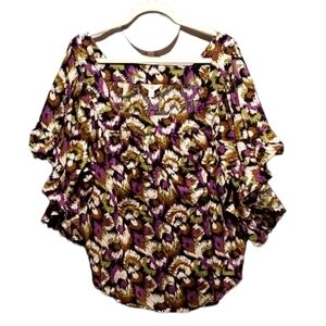 Terra & Sky Cotton Ruffle Sleeves Blouse Top Plus‎ Size 2X Women Pre-owned